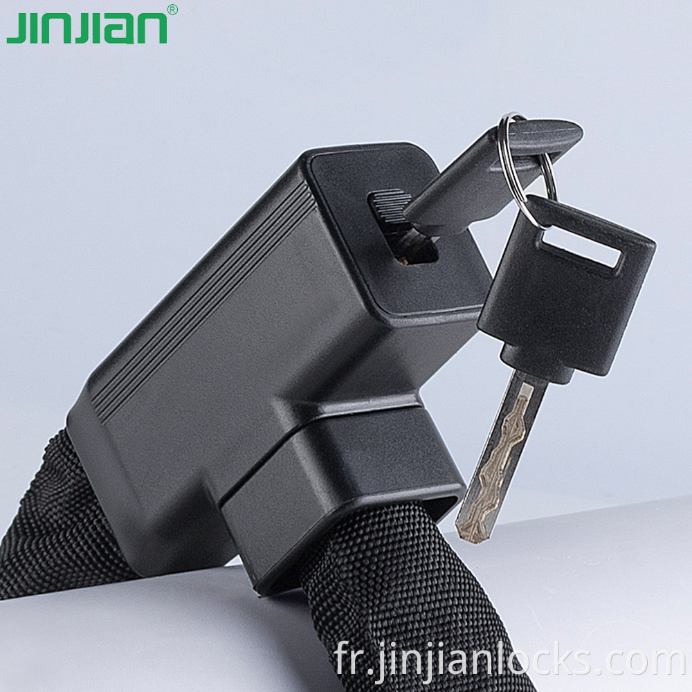 Jinjian 708 8 mm dia 1 m de longueur anti-vol Lock de serrure de verrouillage de vélo